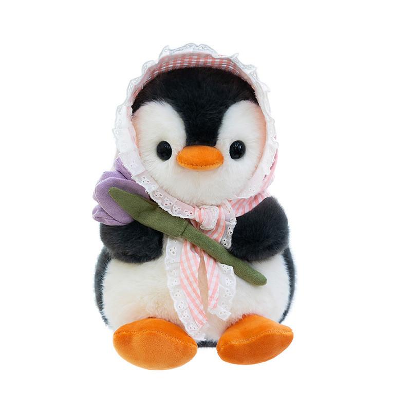 Cute Tulip Penguin Plush Toy With Short Plush Material For Girls Gift And Collection
