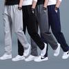 Men's Casual Plus Size Solid Color Loose Straight-Leg Sweatpants - Spring/Summer Collection