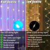 LED Curtain Light String RGBIC String Lights APP Remote Control Music Sync USB Plug Curtain Light for Room Curtain Decorations