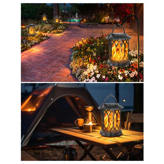 Solar Light Outdoor Garden Flame Lamp Automatic Charging Energy Saving IP65 Waterproof Simple