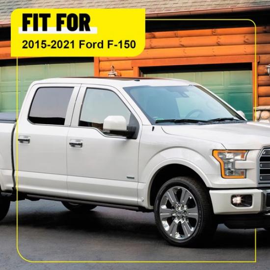 2015- Fit Ford F-150 Car Chrome 4X Door Pillar Window Post Trim Cover