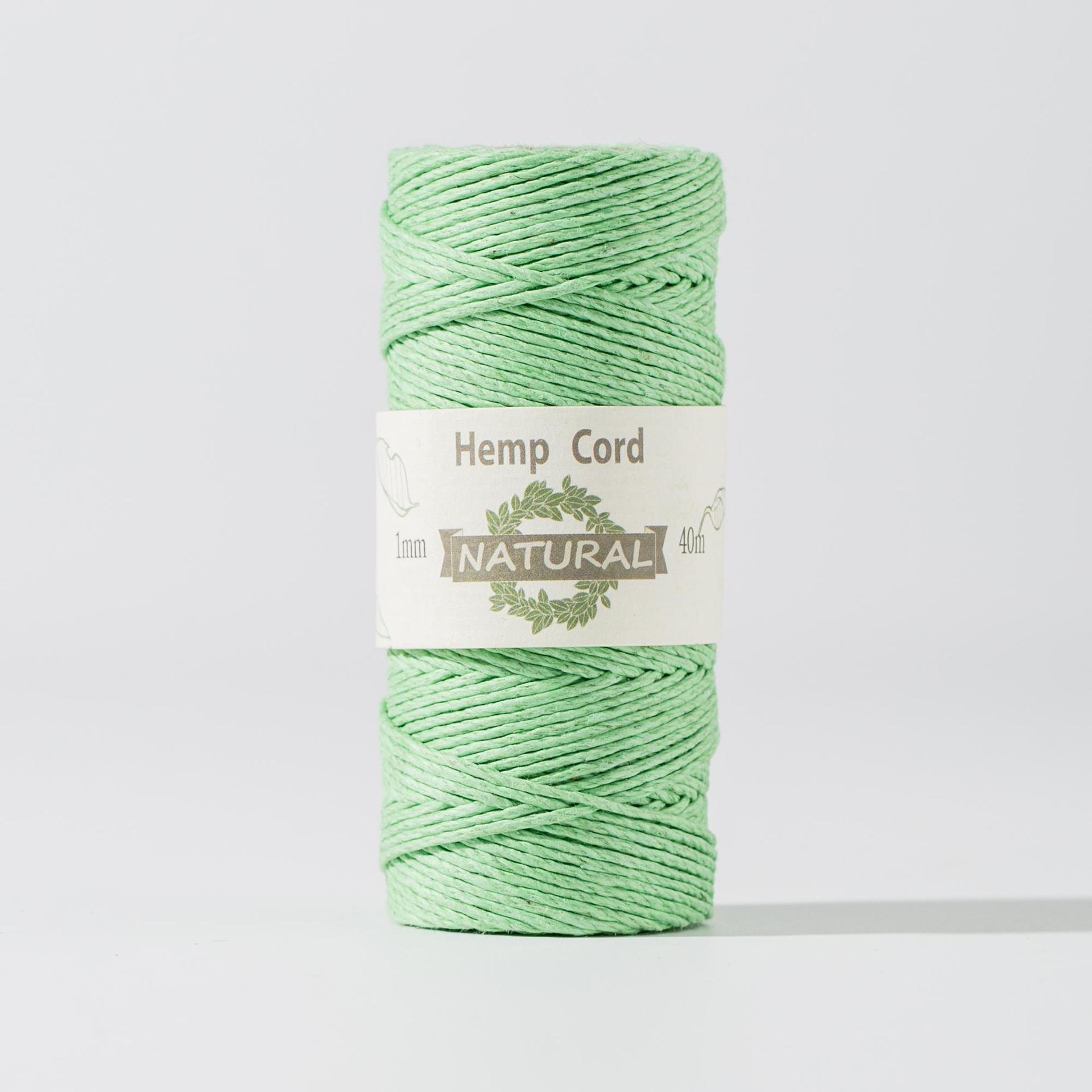 

1 мм цветная пеньковая веревка, ручная работа, подарочная декоративная веревка, браслет, ожерелье, плетеная веревка, ювелирные изделия, аксессуары, 40 метров в рулоне apple green * 1mm * 40m 28 #