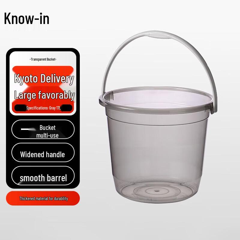 Transparent Plastic Storage Bucket