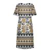 Women's Casual Dresses Printed Dresses Summer Dresses Printed Pleated Round Neck Midi Dresses Basic Classic Outdoor Daily Short Sleeve Loose Dresses