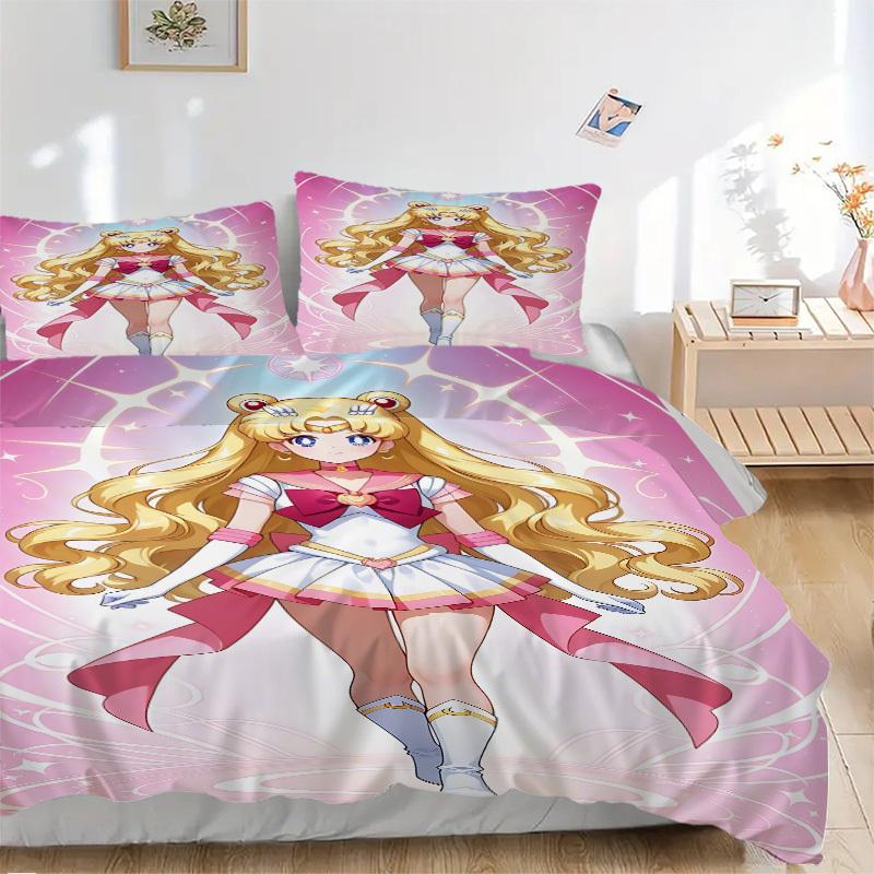 

3 шт. Комплект постельного белья «Сейлор Мун»: Идеально подойдет для спальни или гостевой комнаты.. Мягкий и удобный, без стержня yy251010205 135x200cm