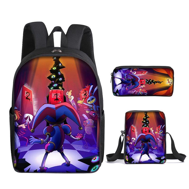 Cartoon Anime Surprise Circus Backpack Student Lightweight Large Capacity Backpack Waterproof