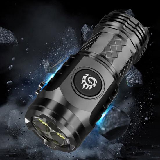 2Pcs Super Power Flashlights with 5 Lighting Modes High Lumens Waterproof Rechargeable Powerful Mini LED Flashlight Emergency Torch