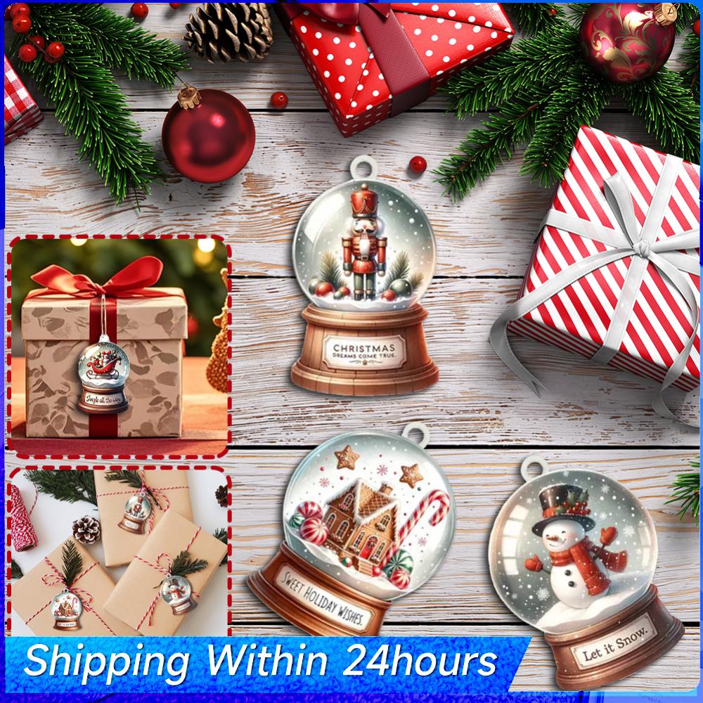 45/36pcs Christmas Wooden Hanging Ornaments Christmas Wooden Pendants Xmas Tree Hanging Ornament for Tree Decoration