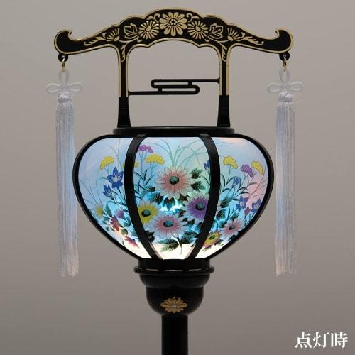 Pair of Rotating Bon Lanterns from Buddhist Altar Shop Takita Shoten, Size 1 "Heian" (6611) Height 37cm X Width 14cm Standing Lanterns with Certif