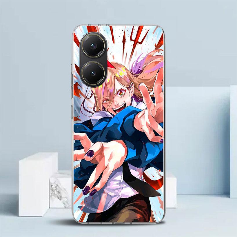 C-Chainsaw Mans Power Phone Case For Xiaomi Poco F7 Ultra X5 X6 X7 Pro M7 Redmi 15C 15 13C 13 12C 12 10C 10 10A 9 9C 9A 9T Cover