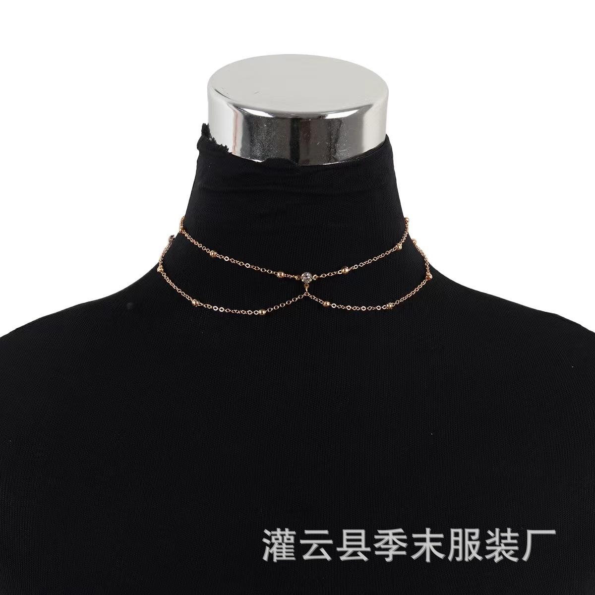 

Chain of Confinement * Body Chain Flash Diamond Pendant Sexy Bra Chain Sexy Lingerie Seduction Necklace Necklace