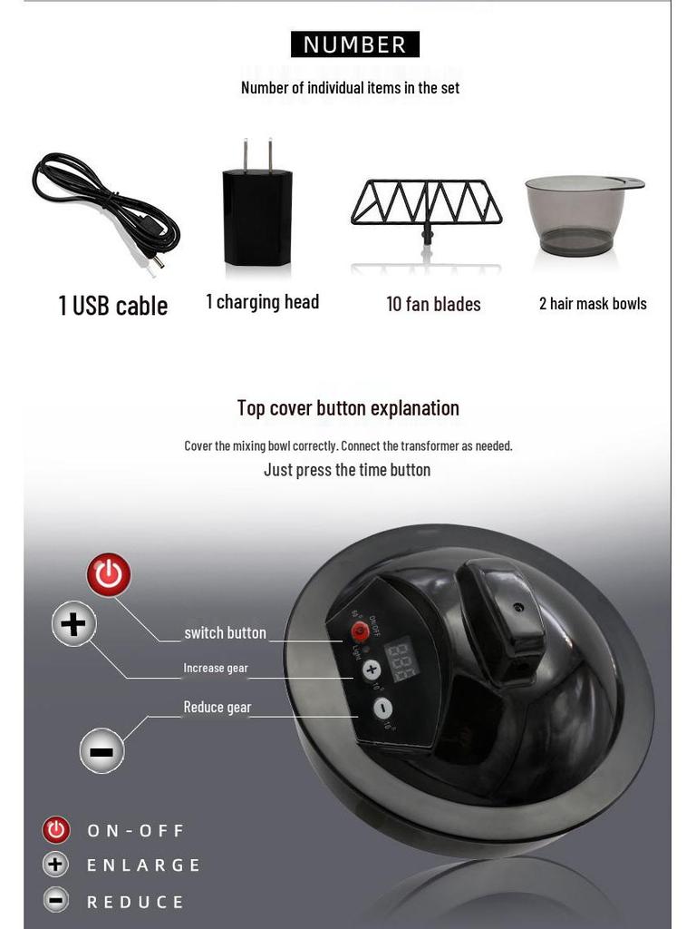 Electric Automatic Hairdye & Conditioning Mixing Bowl