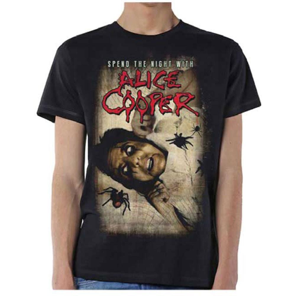 Men s Alice Cooper Spend The Night With Alice Cooper Slim Fit T-shirt Small S