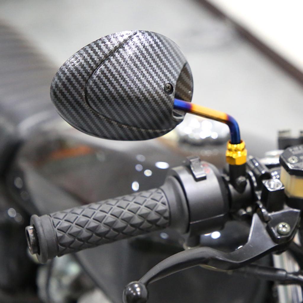 8mm/10mm Motorcykel Sidospegel Ersättning Motorcykel Backspegel Multivinkeljustering med Reflekterande Strimma