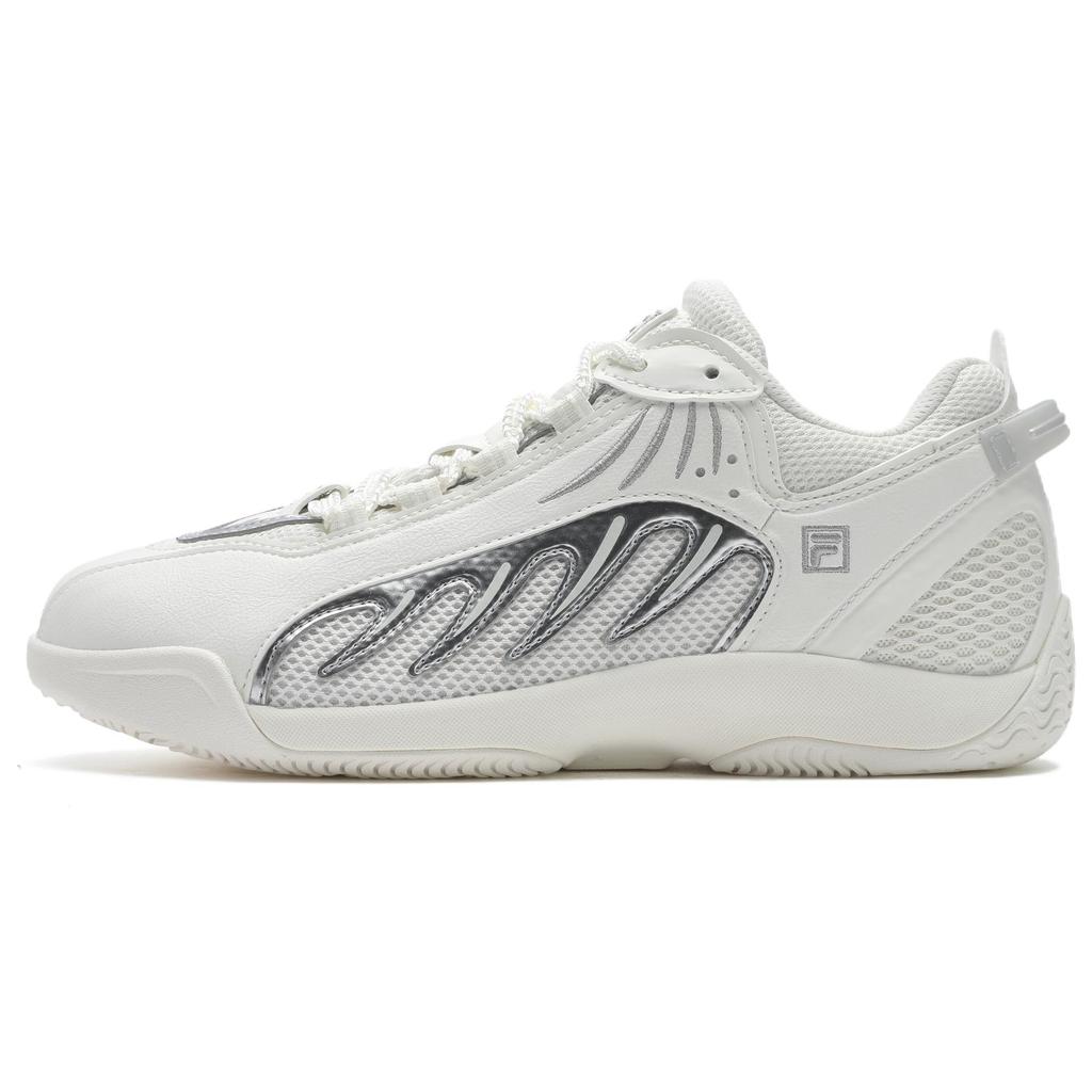 FILA ADE2025 Retro Fashion Simple Versatile Sports Comfortable Breathable Lightweight Low-Top Casual Shoes Women sneaker White Silver F12W531121FSS