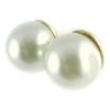 Les Trésors De Lily [L1585] - Ivory 'Perla' Earrings (12 Mm)