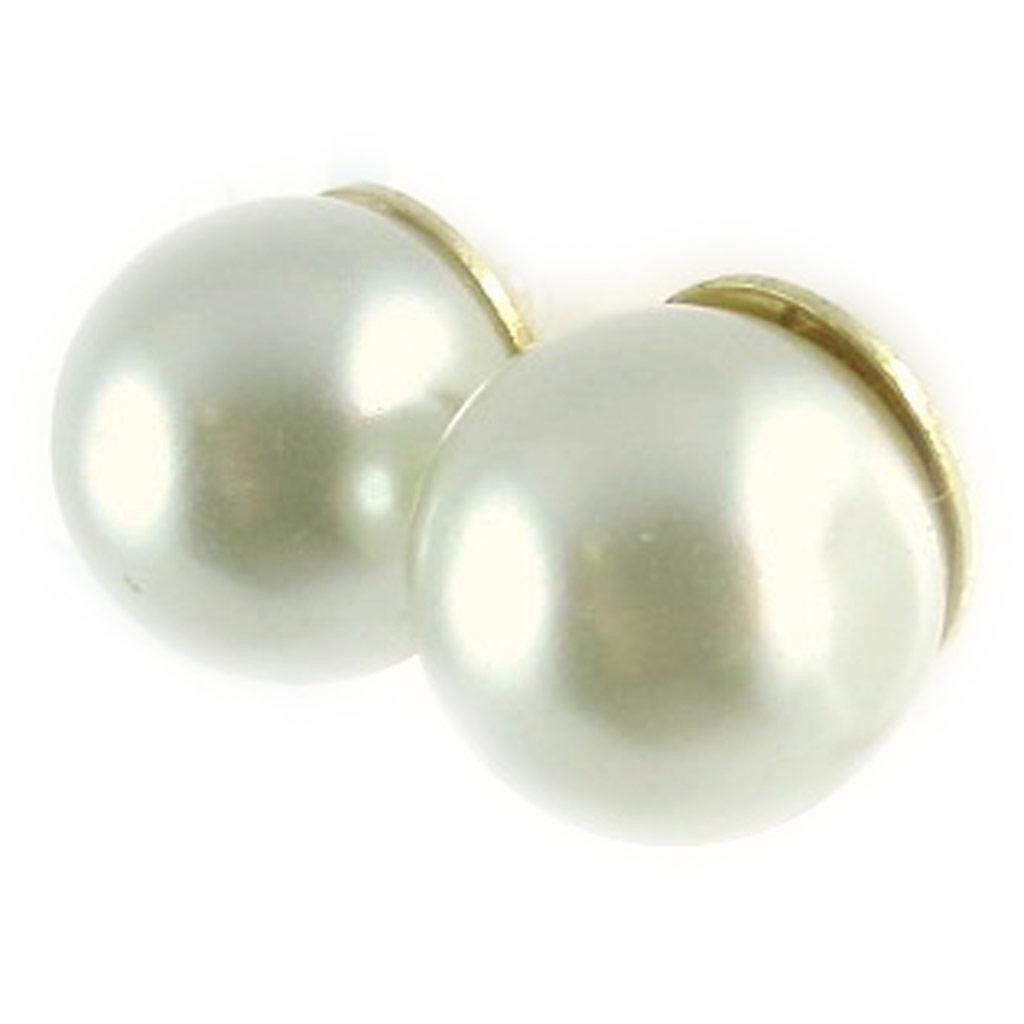 Les Trésors De Lily [L1585] - Ivory 'Perla' Earrings (12 Mm)