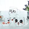 Lovely Creative Expression Glass Juice Cup Coffee Cup Water Cup Mugs