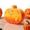 4 Pieces Halloween Pumpkin Silicone Molds DIY Tea Light Holder Casting Molds Plaster Molds for Home Crafts
