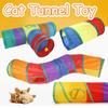 Cat Toy Collapsible Cat Playing Tunnel Connectable Cat Tunnel Indoor Cat Tube Toys Foldable Drill Hole Kitten Colorful Pet Toys