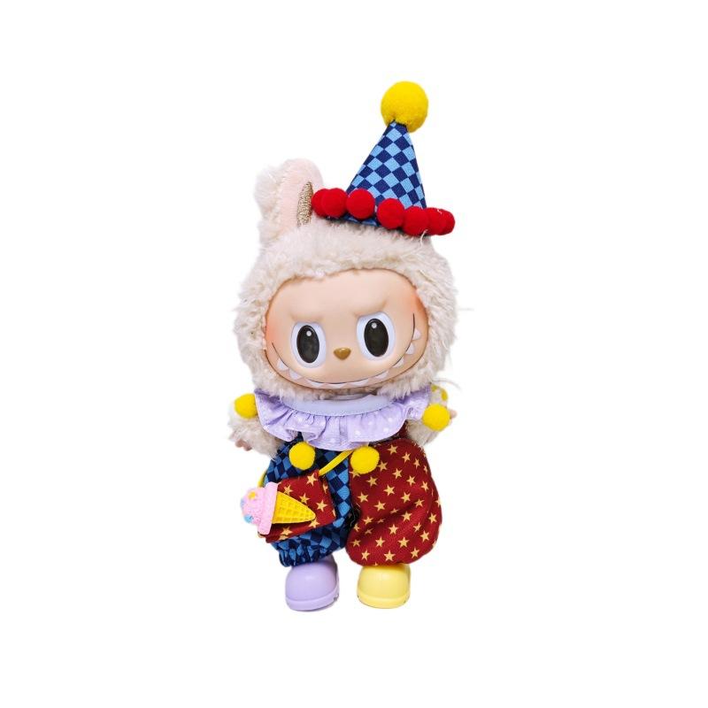 Labubu Doll Clothes Circus Clown Suit Fashion Doll Clothes