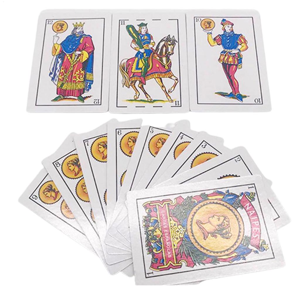 Large Spanish Playing Cards Waterproof Poker Cards With Bright Colors Clear Printed Board Game Cards For Party, Family Card Game