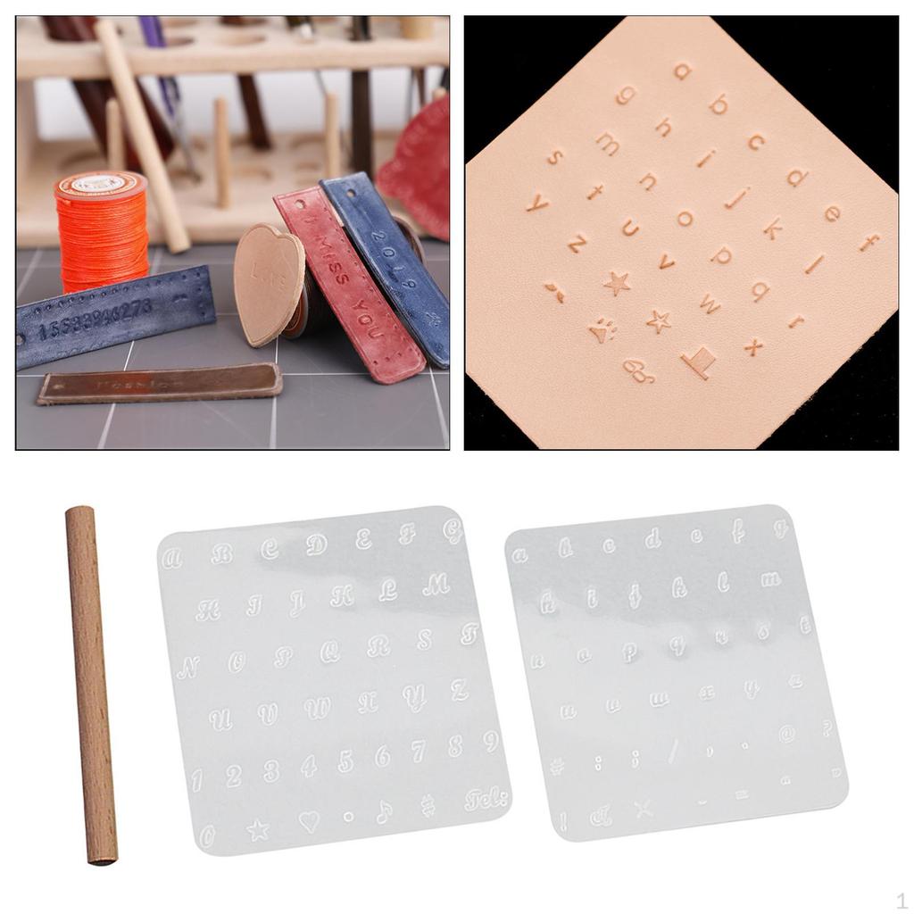 Alphanumeric Leather, Alphabet, Symbols, Numbers, Letters, Printing Tools. Manual Carving Character