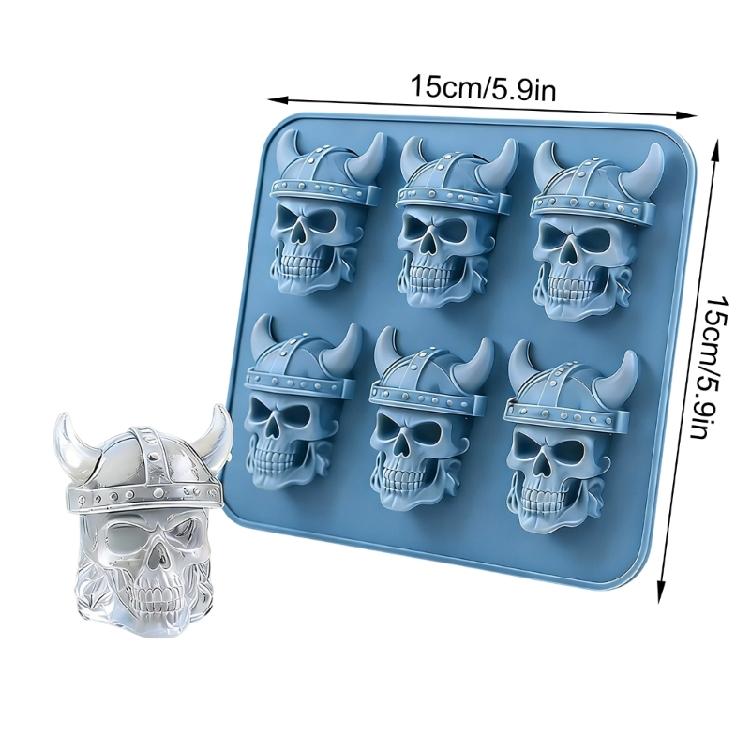 Dishwasher Safe Skull Head Shape Silicone Tray for Ice Cubes and Chocolate Making Practical Kitchen Essential