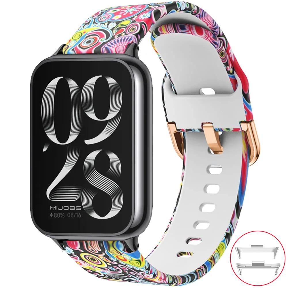 Druckarmband für Xiaomi Mi Band 8 9 Pro MiBand 8 Ersatz Silikon Smartwatch-Armband Armband correa Redmi watch 4 5 6 Armband