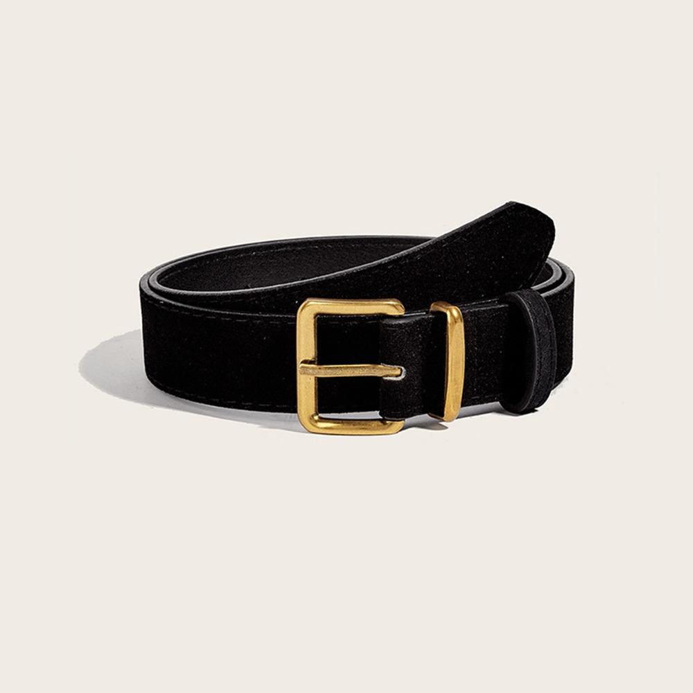 Trendy Pin Buckle Waistband Maillard Style Business Waist Strap Suede Leather Wide Belt Gifts