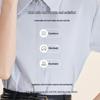 Women's Short-Sleeve White Wrinkle-Resistant Professional Shirt and Suit Dress Set for Work or Interviews