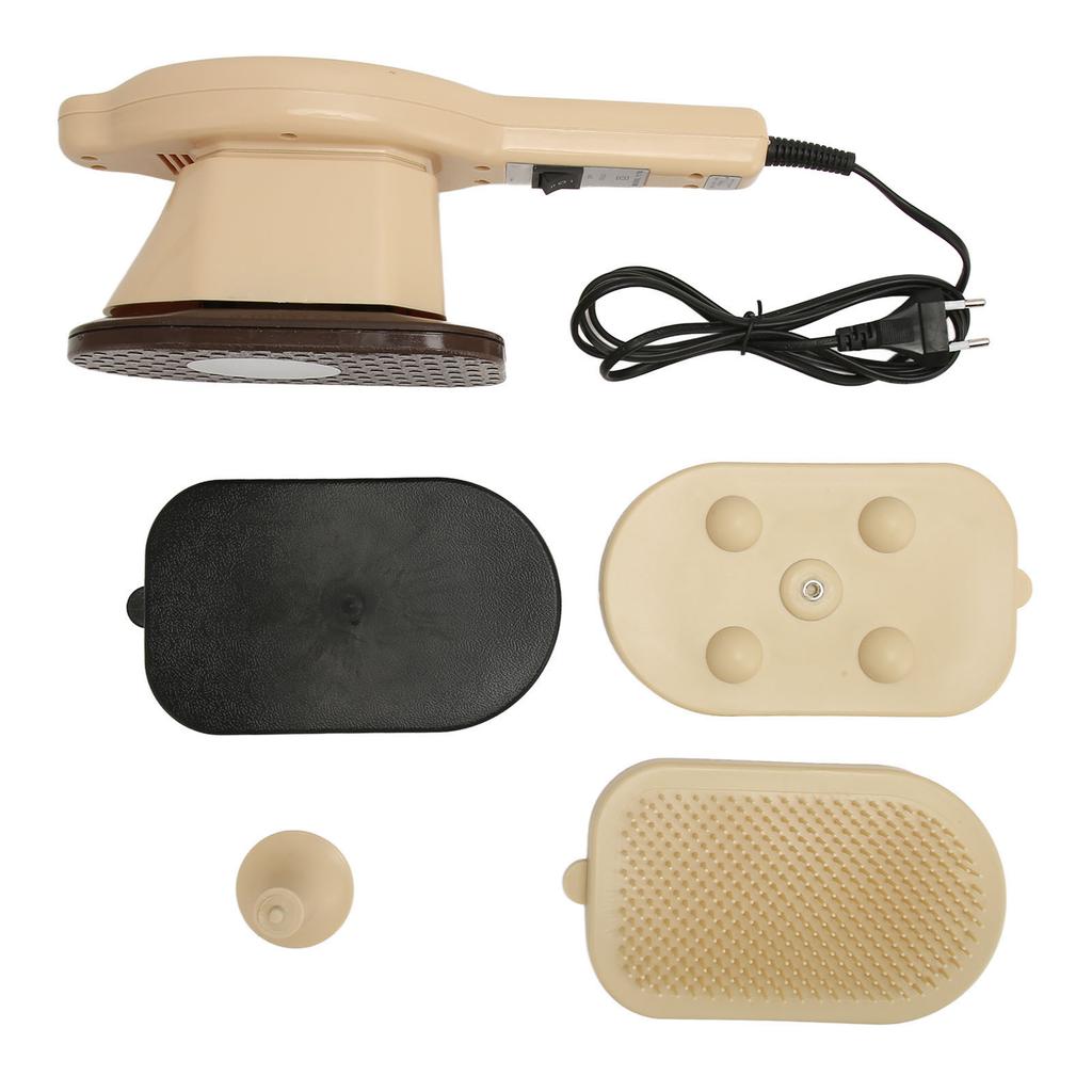 Electric Handheld Massager with 3 Massage Heads Heating Iron Shape Percussion Body Massager for