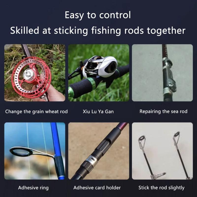 50ml Fishing Rod AB Glues Fishing Rod Epoxy Glues Modified Fixing Glues for Guide Rings Tie Wire Card Holder Wheel Seats