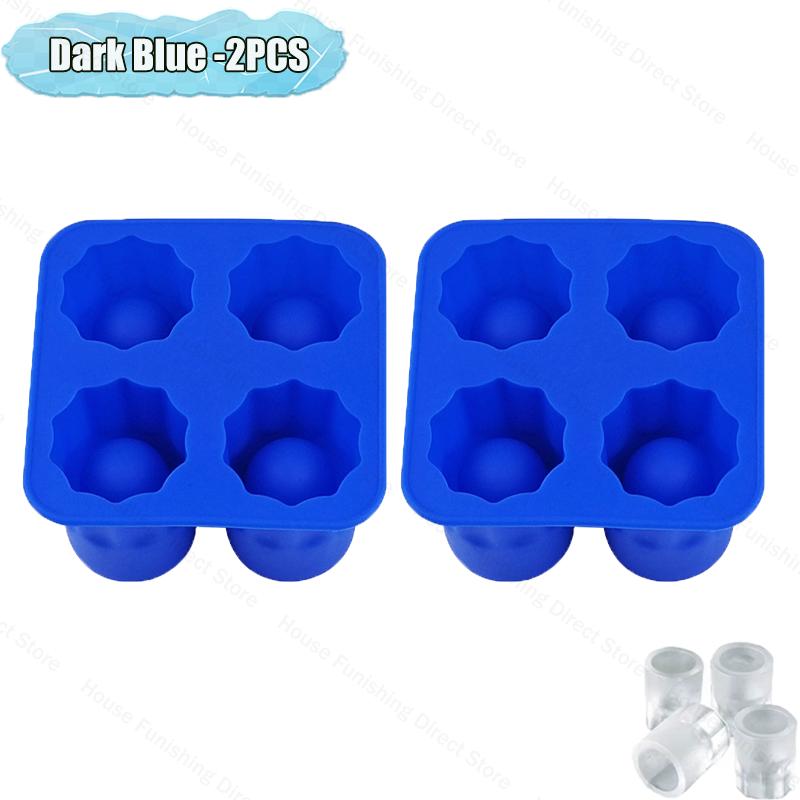 4 Cup Shape Silicone Ice Cube Mold Tray Summer Bar Party DIY Cold Drink Ice Compartment Mold Ice Cup Ice Cube Tray Kitchen Tool