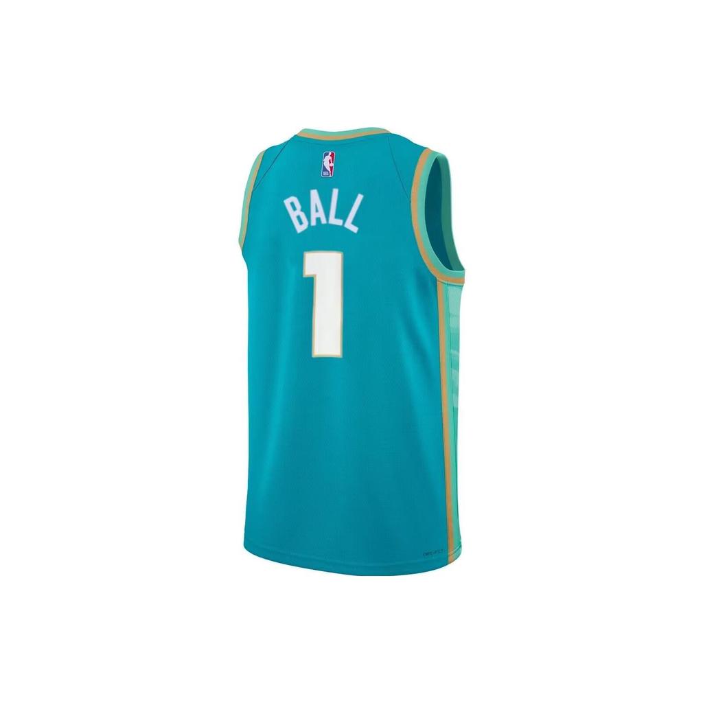 Nike Basketballtrikot SW Fan Edition Saison 2023 24, Hornets, Ballgröße 1 Unisex Pfauenblau DX8496-415