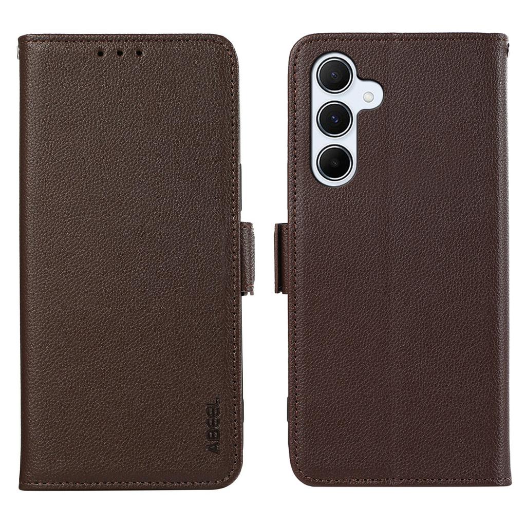 ABEEL For Samsung Galaxy A37 5G Case Litchi Texture Leather RFID Blocking Phone Cover