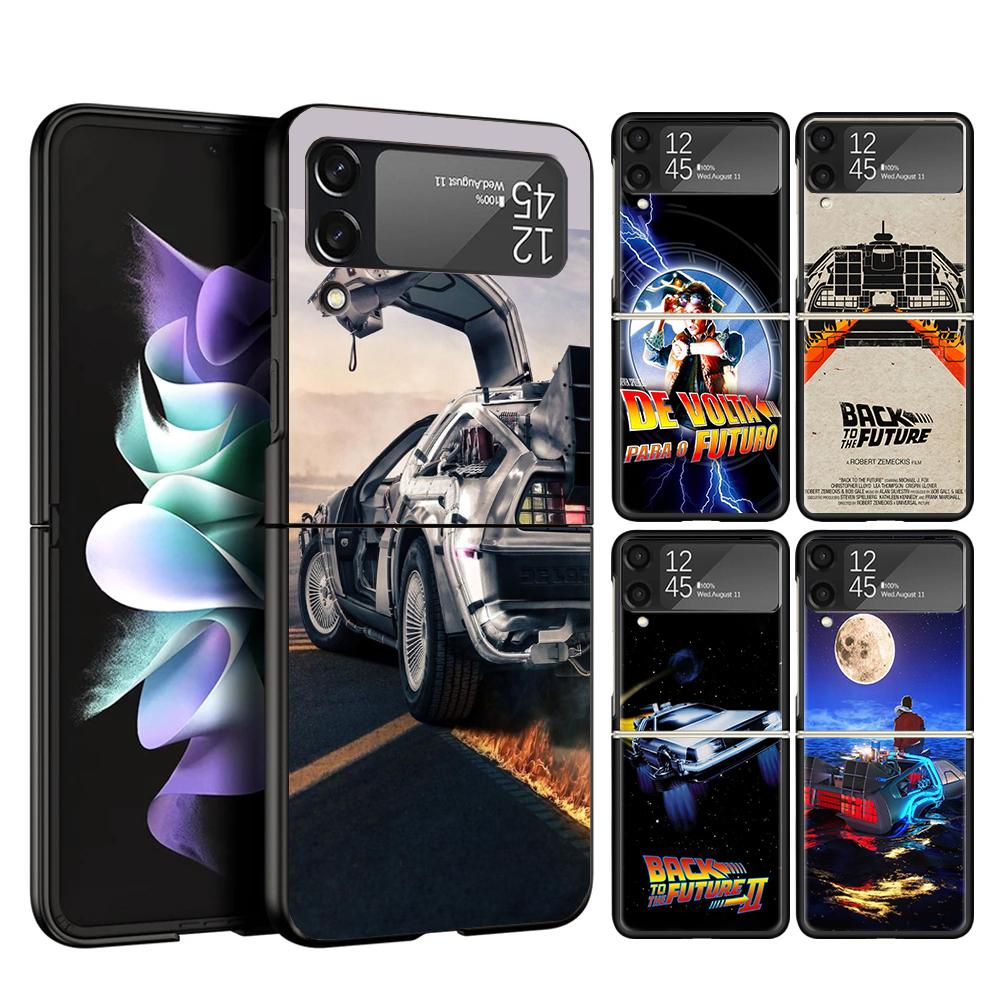 Back To The Future TV Cover Phone Case For Samsung Galaxy Z Flip 7 6 5 4 3 5G Flip7 Flip6 Flip5 Flip4 Flip3 Black Fundas Shell G