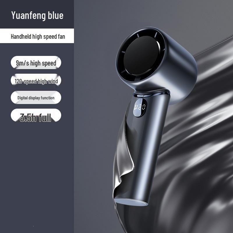 Rechargeable Mini Handheld Fan: Strong Wind & Long Battery Life, Portable with Digital Display for Outdoor Use