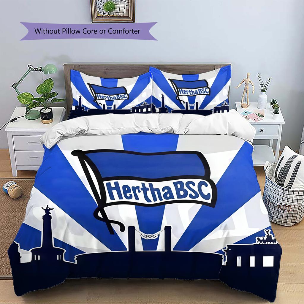 Biancheria da letto con motivo Hertha BSC Berlin Decorazione per la casa Regalo di compleanno (1 * copripiumino + 2 * federa, senza nucleo)
