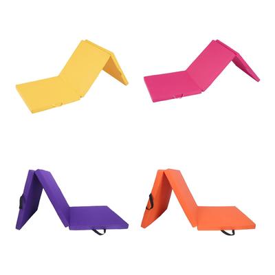 Folding Exercise Mat Gym Thick Home Gym with Carrying Handle Yoga Mat Yoga Pad for Balance Outdoor Indoor Workout Martial Arts