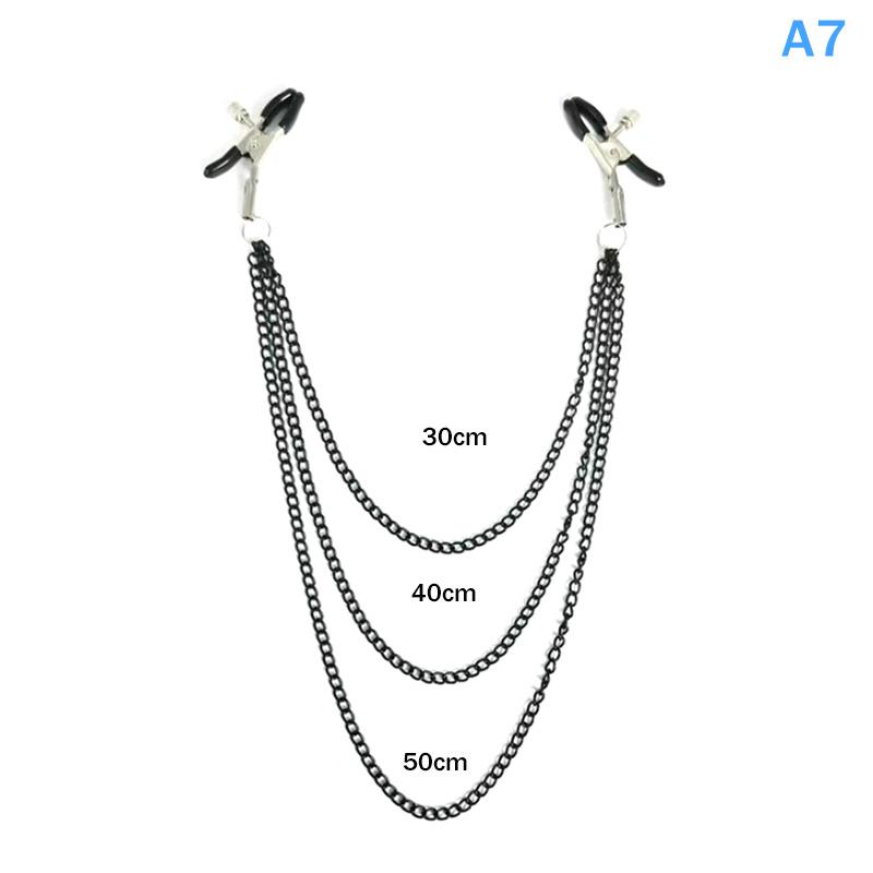 Multiple Colors Nipple Clip With Chain Stimulator Accessories Clitoris Clamps Slave Adult Games Body Clamps Bondage Nipple