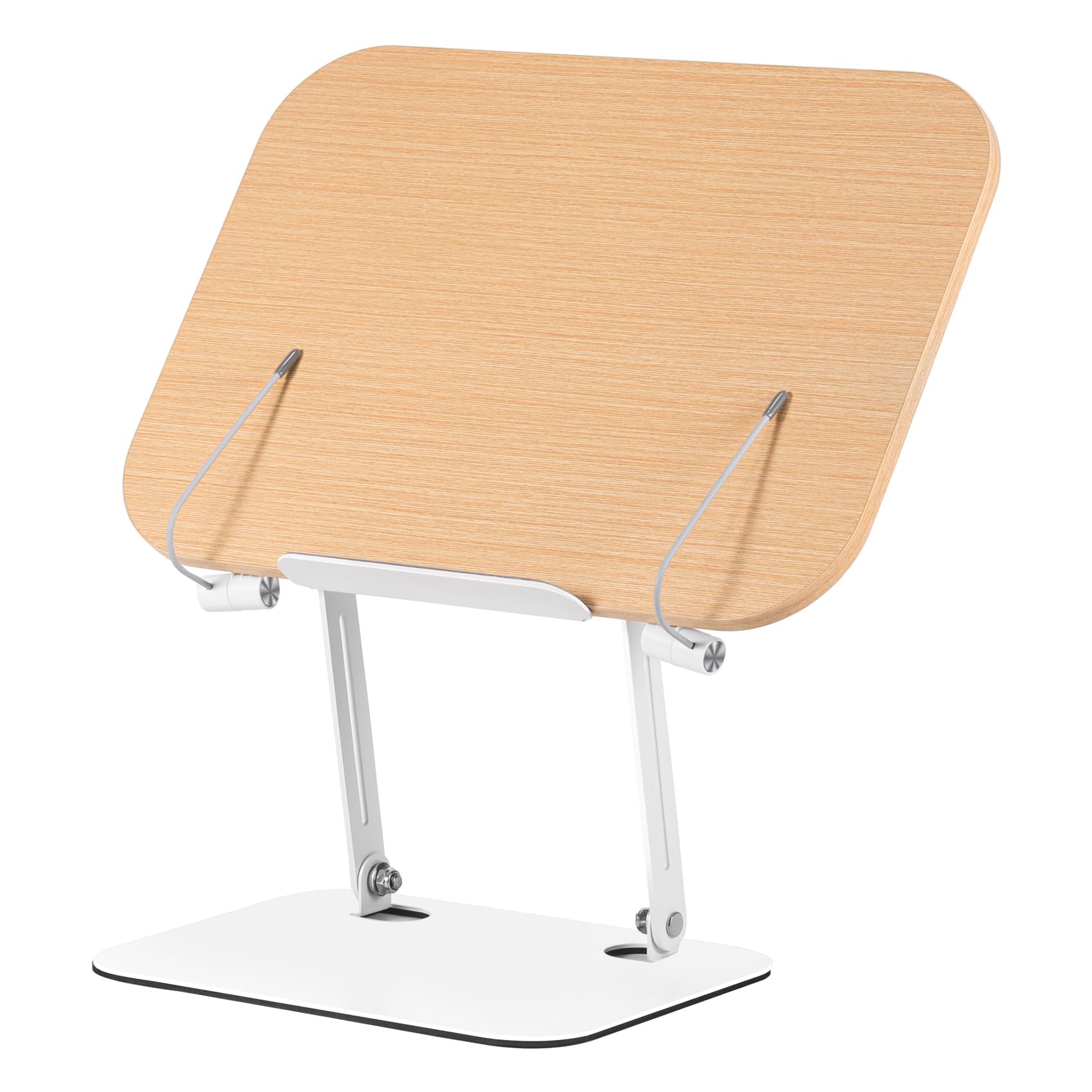 

Kailund Book Stepless Height Textbook Tablet Posture Wrench Wood Grain Finish Stand, Desktop, Wooden, Compact, Adjustment, Holder, Compatible,