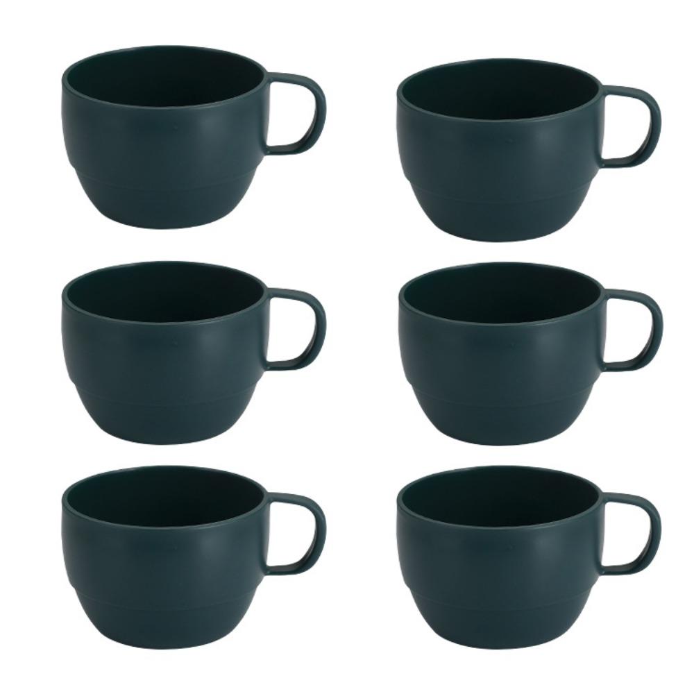 6 Stück Unzerbrechliche Camping-Kaffeetasse Mikrowellengeeigneter Trinkbecher Langlebige Familien-Teetasse Outdoor