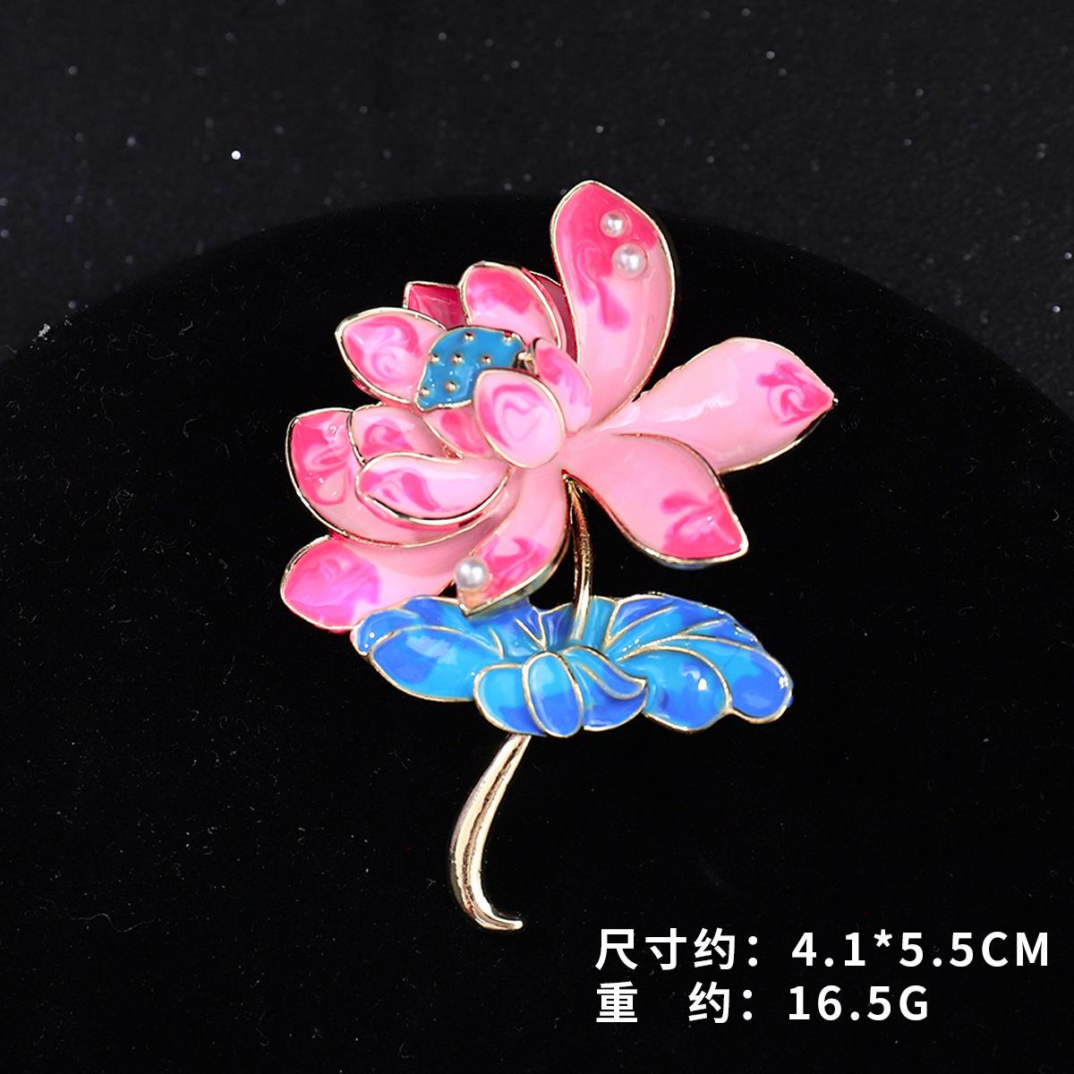 

Брошь в виде лотоса, продвинутое чувство, женская личность, брошь в виде стручка лотоса, ципао ханфу, изысканные аксессуары