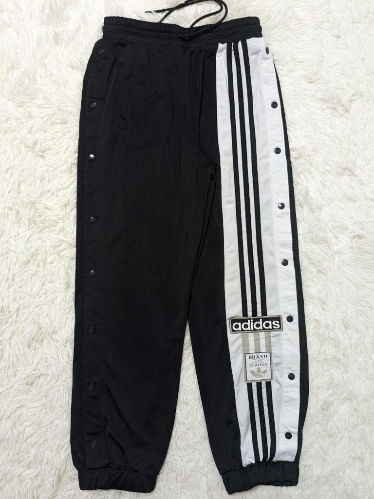 [USED] Adidas Adibreak BLACKPINK Track Pants, Black and White, Size S, Unisex