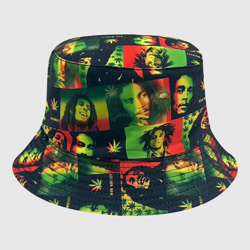 Dye Tie Fisherman Hat Uv Protection Assorted Colors Print Butterfly Cat Leaf Cap