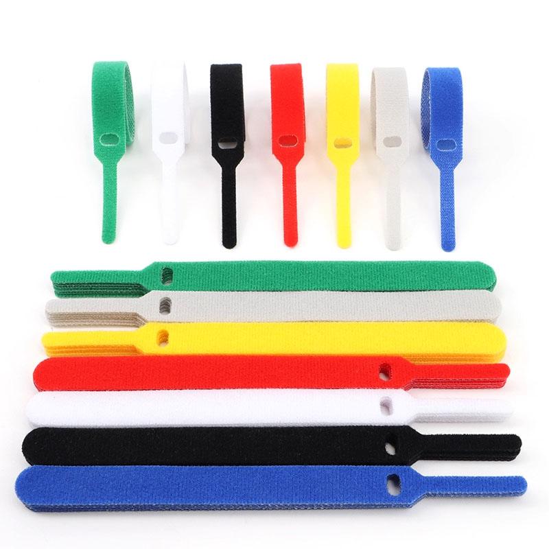 Detachable Cable Ties Colored Plastics Reusable Cable Ties Nylon Loop Wrap Zip Ttype Cable Tie Wire Bandage Tie