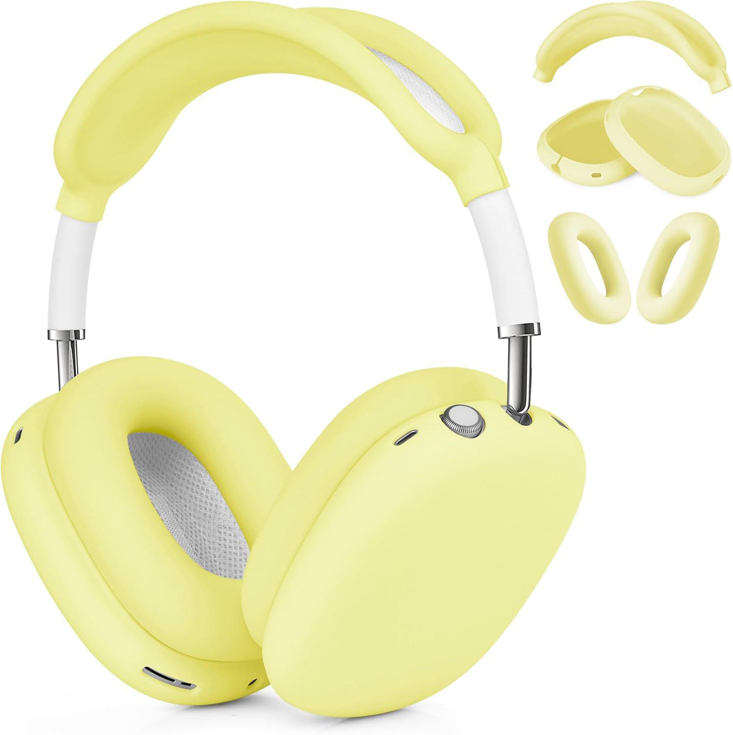 Силиконовый защитный чехол однотонный для AirPods Max - Мягкий чехол-оболочка для накладных наушников