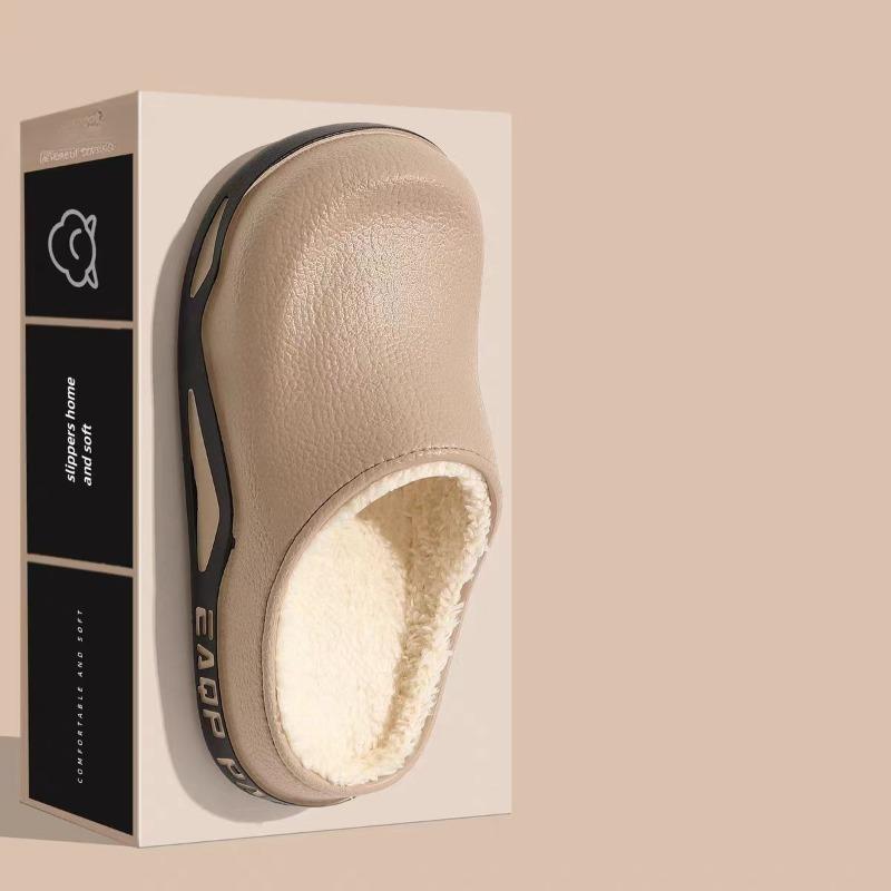 Cotton Slippers Men's Winter Plus Velvet Warm Thickened Slippers Indoor Home Waterproof Cotton Shoes