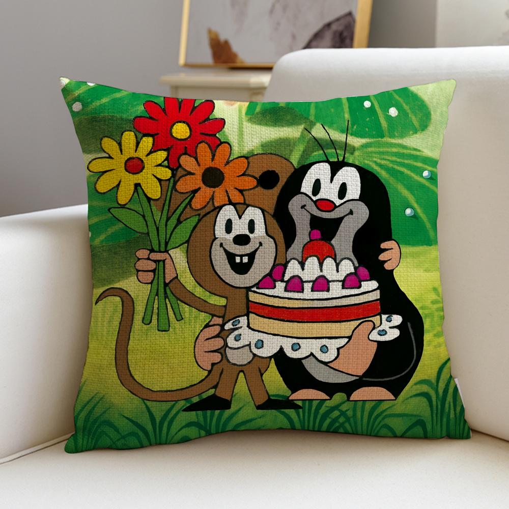 Classic KKrtekS Cushion Cover Breathable and skinfriendly linen pillowcase square removable and washable cushion